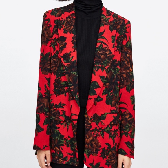 Zara red floral matching set - Picture 3 of 7